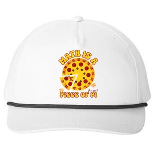 Funny Retro Math Is A Piece Of Pi Teacher Pi Day 3.14 Pie Snapback Five-Panel Rope Hat