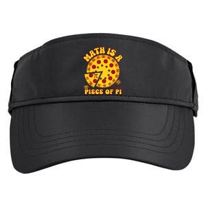 Funny Retro Math Is A Piece Of Pi Teacher Pi Day 3.14 Pie Adult Drive Performance Visor