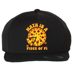 Funny Retro Math Is A Piece Of Pi Teacher Pi Day 3.14 Pie Wool Snapback Cap