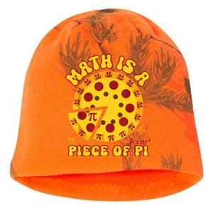 Funny Retro Math Is A Piece Of Pi Teacher Pi Day 3.14 Pie Kati - Camo Knit Beanie