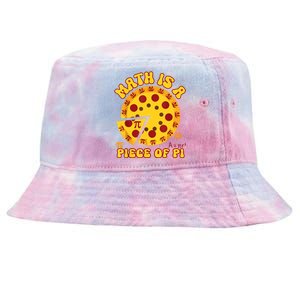 Funny Retro Math Is A Piece Of Pi Teacher Pi Day 3.14 Pie Tie-Dyed Bucket Hat