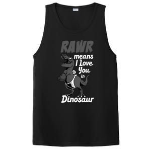 Funny Rawr Means I Love You In Dinosaur Gift Gift PosiCharge Competitor Tank