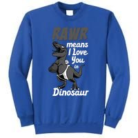 Funny Rawr Means I Love You In Dinosaur Gift Gift Sweatshirt