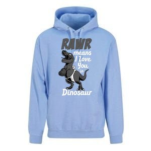 Funny Rawr Means I Love You In Dinosaur Gift Gift Unisex Surf Hoodie