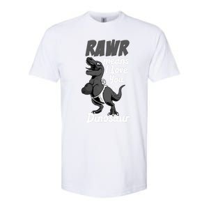 Funny Rawr Means I Love You In Dinosaur Gift Gift Softstyle CVC T-Shirt