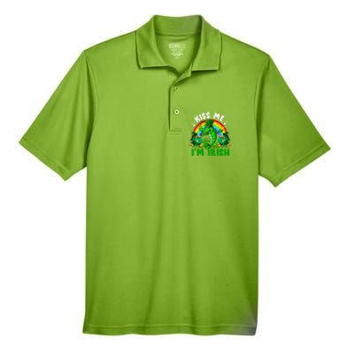 Funny Rainbow Me I’m Irish Shrimp Fish St Patrick’s Day Gift Men's Origin Performance Pique Polo