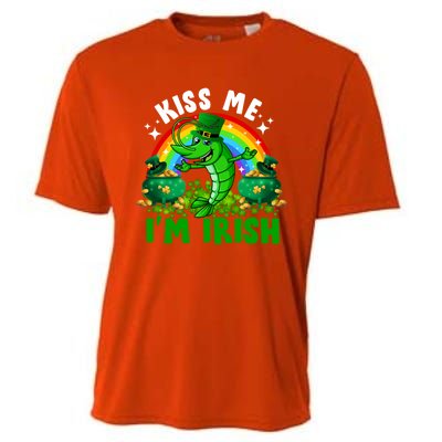 Funny Rainbow Me I’m Irish Shrimp Fish St Patrick’s Day Gift Cooling Performance Crew T-Shirt