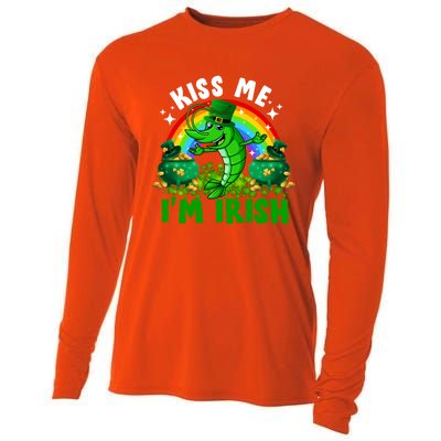 Funny Rainbow Me I’m Irish Shrimp Fish St Patrick’s Day Gift Cooling Performance Long Sleeve Crew