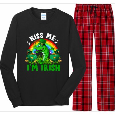 Funny Rainbow Me I’m Irish Shrimp Fish St Patrick’s Day Gift Long Sleeve Pajama Set