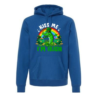 Funny Rainbow Me I’m Irish Shrimp Fish St Patrick’s Day Gift Premium Hoodie