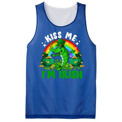 Funny Rainbow Me I’m Irish Shrimp Fish St Patrick’s Day Gift Mesh Reversible Basketball Jersey Tank