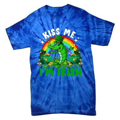 Funny Rainbow Me I’m Irish Shrimp Fish St Patrick’s Day Gift Tie-Dye T-Shirt