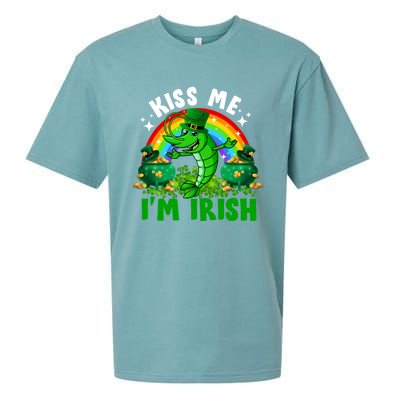 Funny Rainbow Me I’m Irish Shrimp Fish St Patrick’s Day Gift Sueded Cloud Jersey T-Shirt