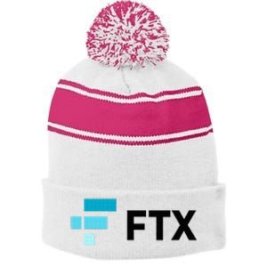 FTX Risk Management Department Stripe Pom Pom Beanie