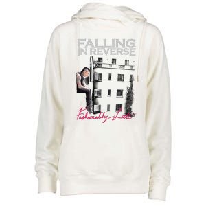 Fallingin Reverse Merchandise Fashionably Late Womens Funnel Neck Pullover Hood