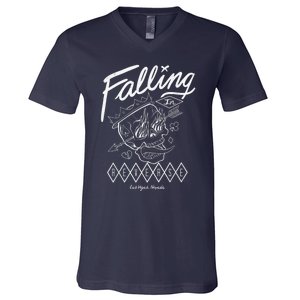 Fallingin Reverse Merchandise Flame Skull V-Neck T-Shirt