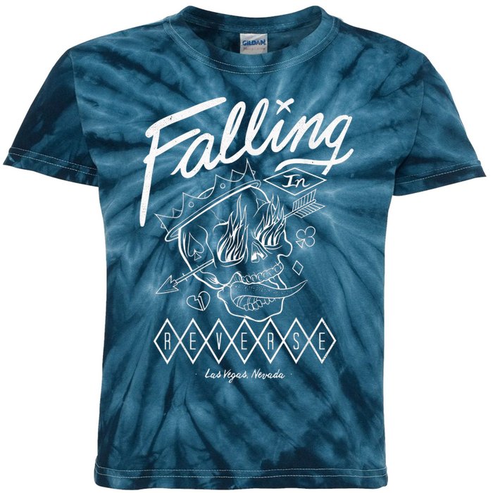 Fallingin Reverse Merchandise Flame Skull Kids Tie-Dye T-Shirt