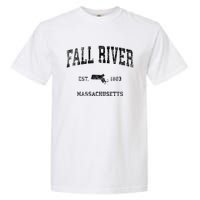 Fall River Massachusetts Ma Vintage Sports Design Black Prin Garment-Dyed Heavyweight T-Shirt