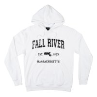 Fall River Massachusetts Ma Vintage Sports Design Black Prin Hoodie