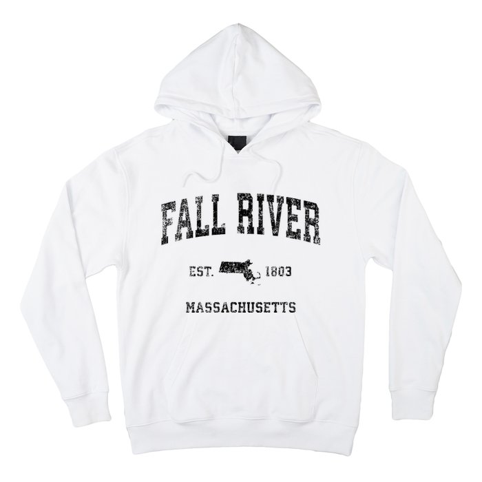 Fall River Massachusetts Ma Vintage Sports Design Black Prin Hoodie