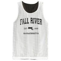 Fall River Massachusetts Ma Vintage Sports Design Black Prin Mesh Reversible Basketball Jersey Tank