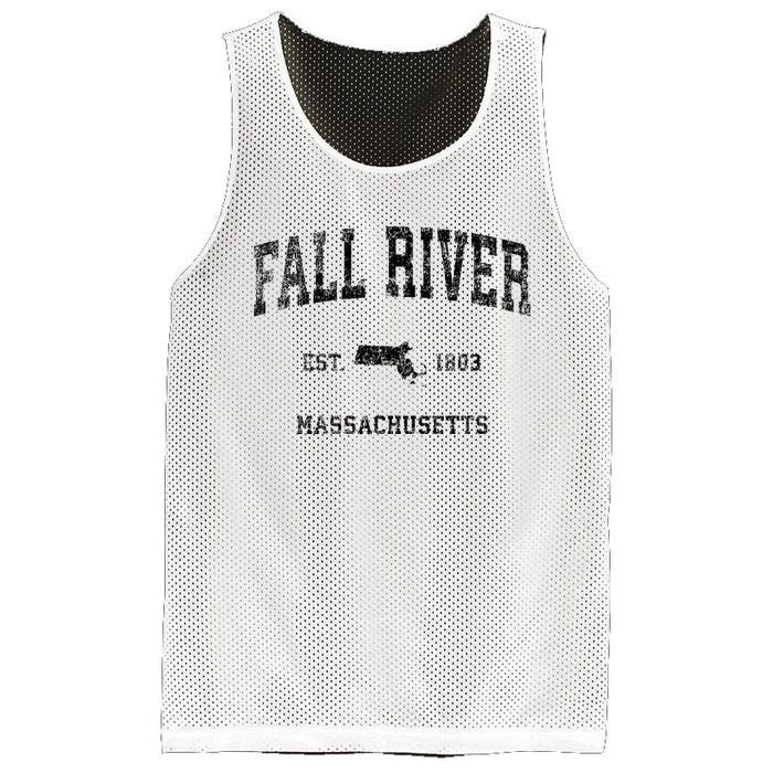 Fall River Massachusetts Ma Vintage Sports Design Black Prin Mesh Reversible Basketball Jersey Tank