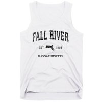 Fall River Massachusetts Ma Vintage Sports Design Black Prin Tank Top