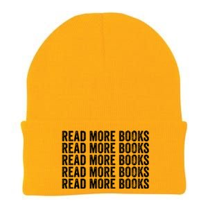 Funny Read More Books Librarian For Teacher Book Lover Gift Knit Cap Winter Beanie