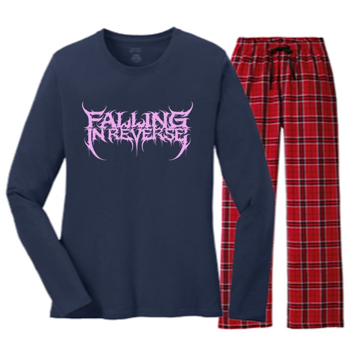 Fallingin Reverse Merchandise Popular Monster Women's Long Sleeve Flannel Pajama Set 