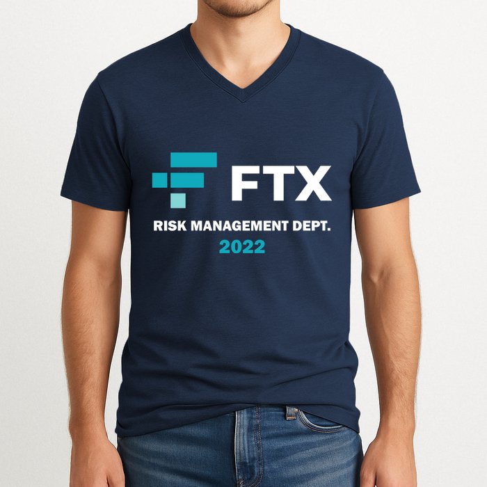 FTX Risk Management Dept 2022 Trading Trader Funny Gift V-Neck T-Shirt