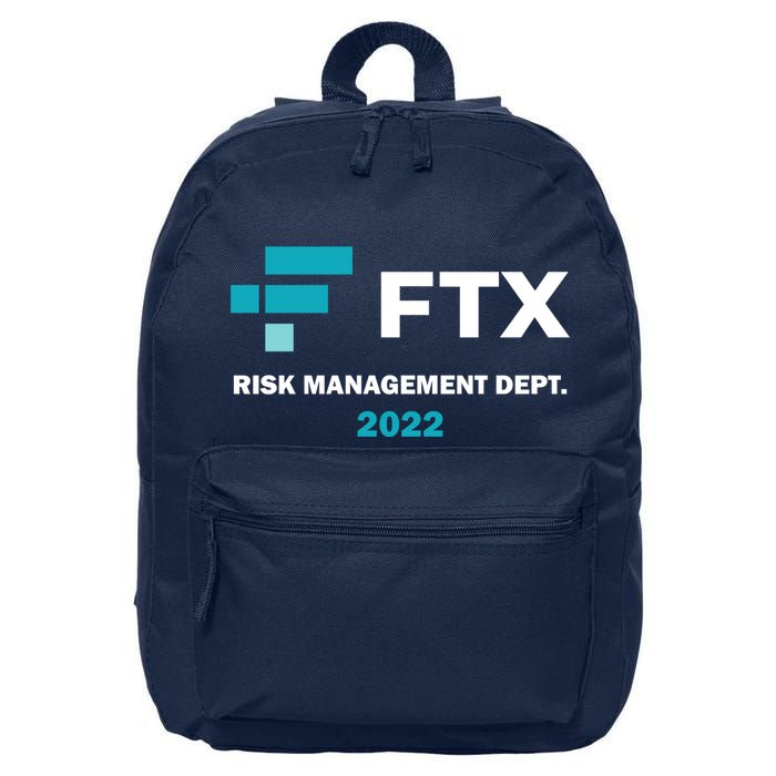 FTX Risk Management Dept 2022 Trading Trader Funny Gift 16 in Basic Backpack