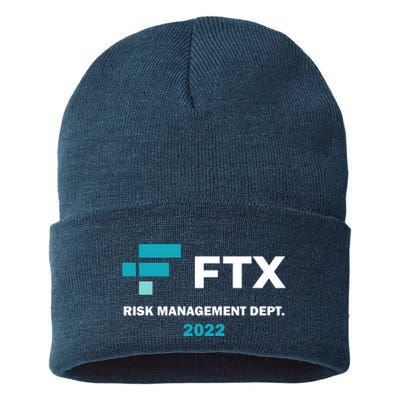 FTX Risk Management Dept 2022 Trading Trader Funny Gift Sustainable Knit Beanie