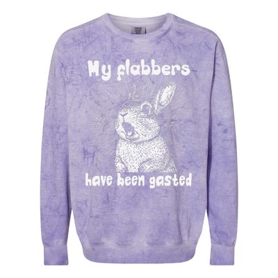 Funny Rabbit My Flabbers Have Been Gasted Retro Graphic Cute Colorblast Crewneck Sweatshirt