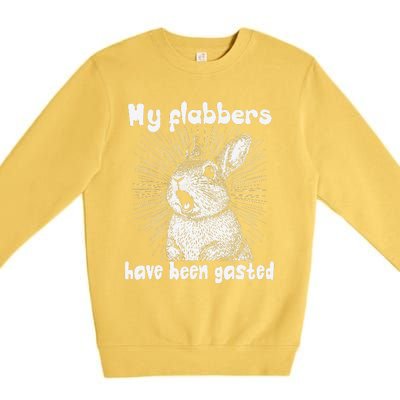 Funny Rabbit My Flabbers Have Been Gasted Retro Graphic Cute Premium Crewneck Sweatshirt