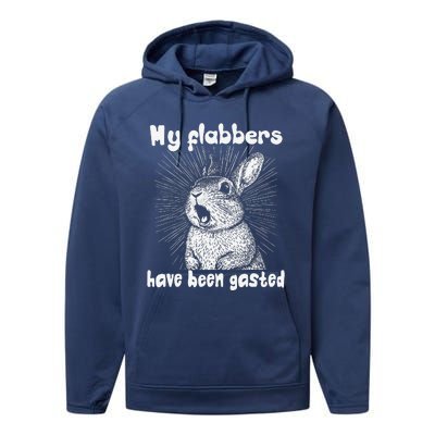 Funny Rabbit My Flabbers Have Been Gasted Retro Graphic Cute Performance Fleece Hoodie