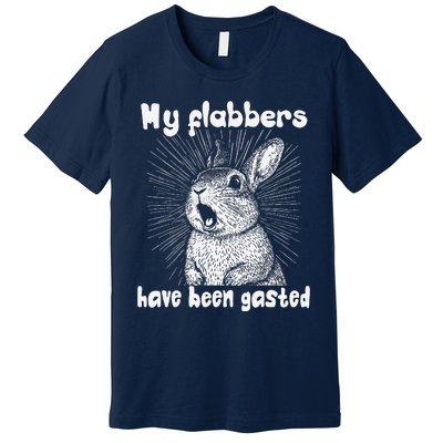 Funny Rabbit My Flabbers Have Been Gasted Retro Graphic Cute Premium T-Shirt