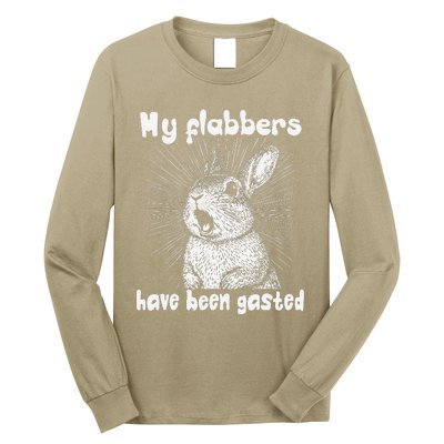 Funny Rabbit My Flabbers Have Been Gasted Retro Graphic Cute Long Sleeve Shirt