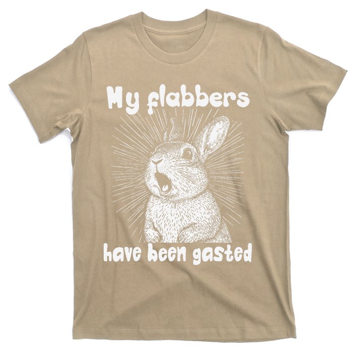 Funny Rabbit My Flabbers Have Been Gasted Retro Graphic Cute T-Shirt