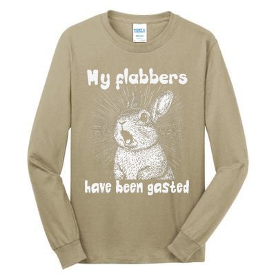 Funny Rabbit My Flabbers Have Been Gasted Retro Graphic Cute Tall Long Sleeve T-Shirt