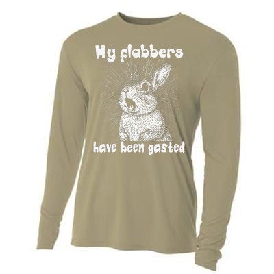 Funny Rabbit My Flabbers Have Been Gasted Retro Graphic Cute Cooling Performance Long Sleeve Crew