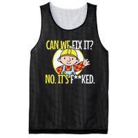 Funny Repair Man Can We Fix It Mesh Reversible Basketball Jersey Tank