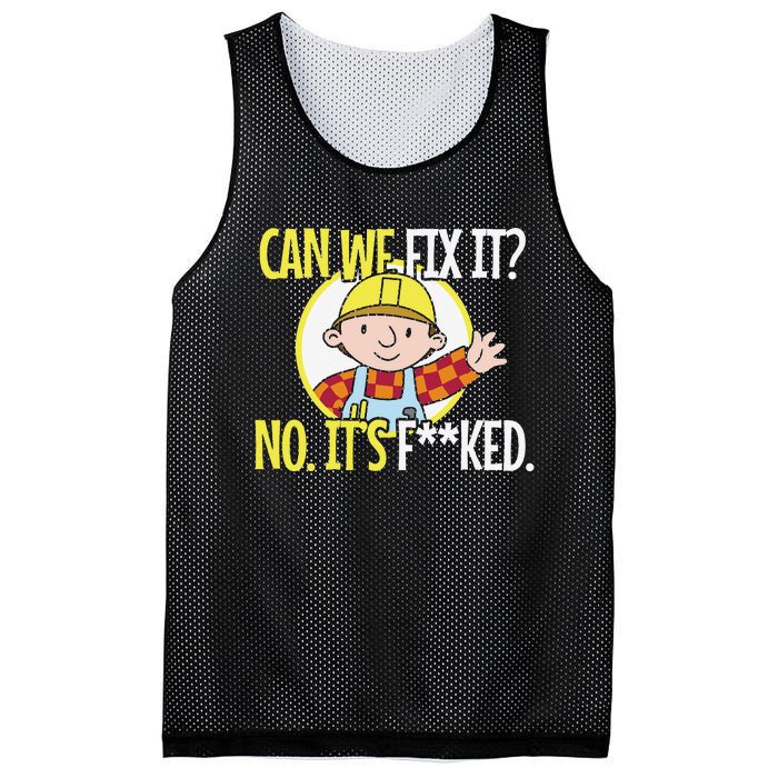 Funny Repair Man Can We Fix It Mesh Reversible Basketball Jersey Tank