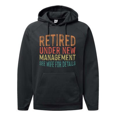 Funny Retirement Men Dad Retiring Party Humor Lovers T Performance Fleece Hoodie