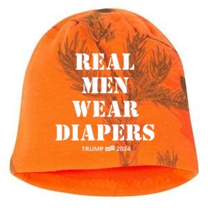 Funny Real M.E.N Wear Diapers Trump 2024 Kati - Camo Knit Beanie