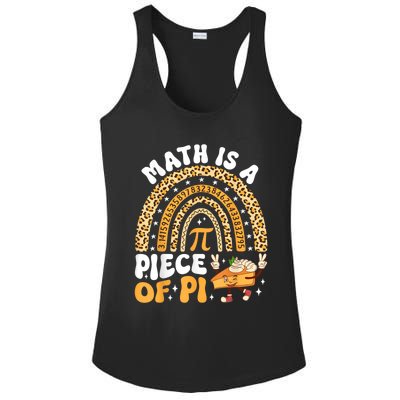 Funny Rainbow Math Is A Piece Of Pi Teacher Pi Day 3.14 Pie Ladies PosiCharge Competitor Racerback Tank