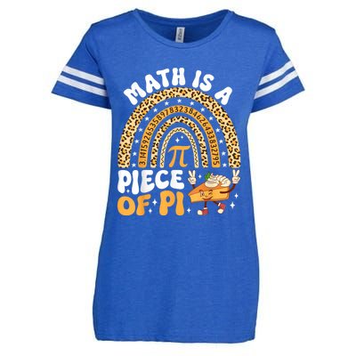 Funny Rainbow Math Is A Piece Of Pi Teacher Pi Day 3.14 Pie Enza Ladies Jersey Football T-Shirt