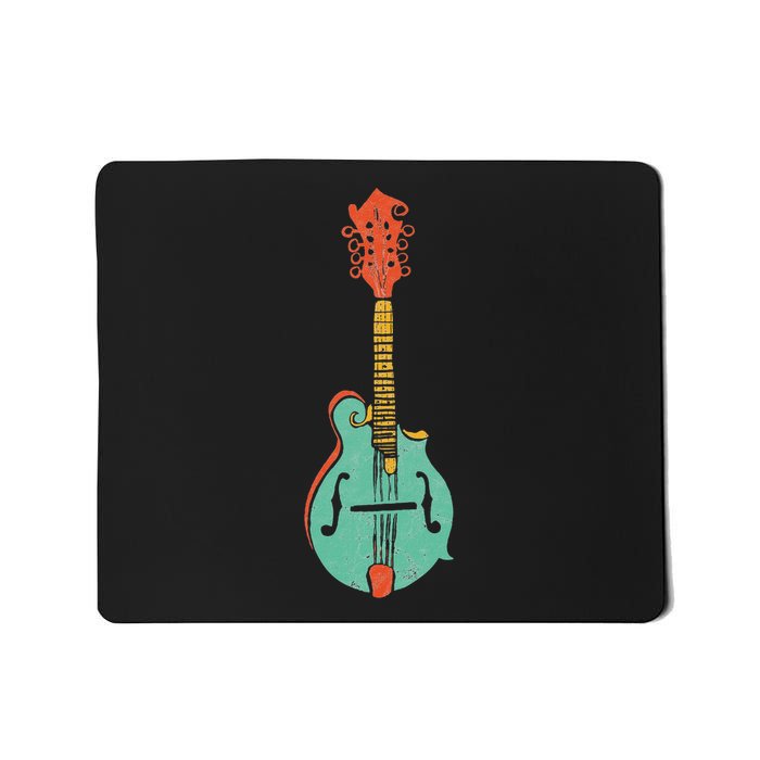 Funky Retro Mandolin Minimalist String Instrument Mousepad