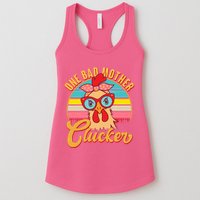 Funny Retro Mothers Day One Bad Mother Clucker Chicken Womens Tank Top