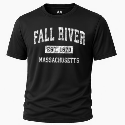 Fall River Massachusetts Ma Vintage Established Sports Cooling Performance Crew T-Shirt