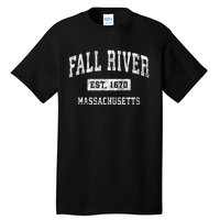 Fall River Massachusetts Ma Vintage Established Sports Tall T-Shirt